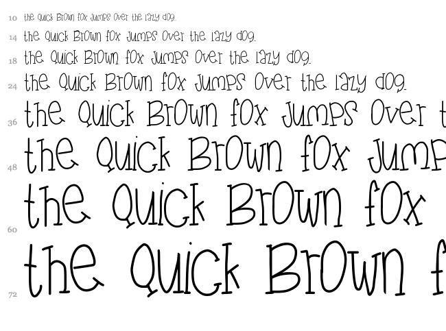 fun fragment font waterfall